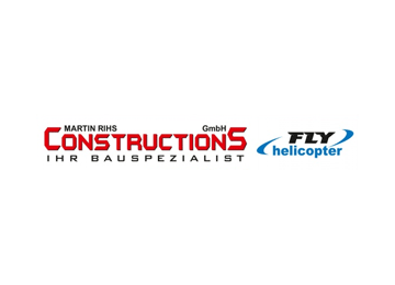 Logo: Constructions GmbH Martin Rihs Ihr Bauspezialist FLY helicopter