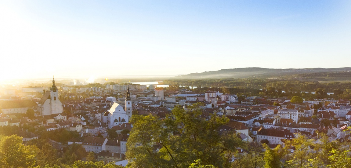 Blick über Krems vom Kreuzberg aus